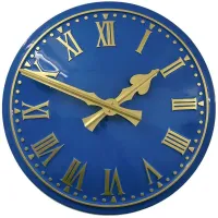 Atherton Outdoor Clock Service blue dial