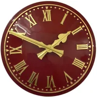 Atherton Outdoor Clock Service red dial